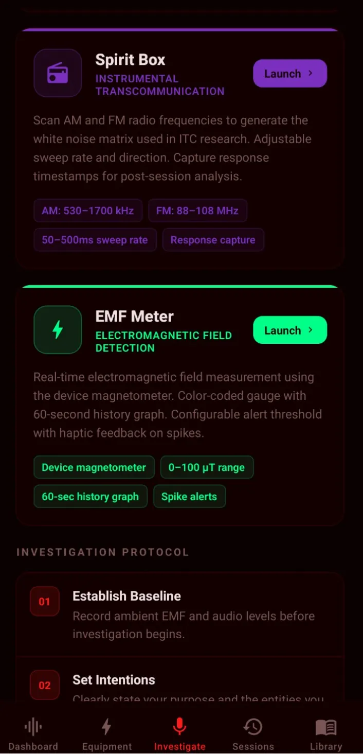 ECHOVOX Equipment Suite screenshot